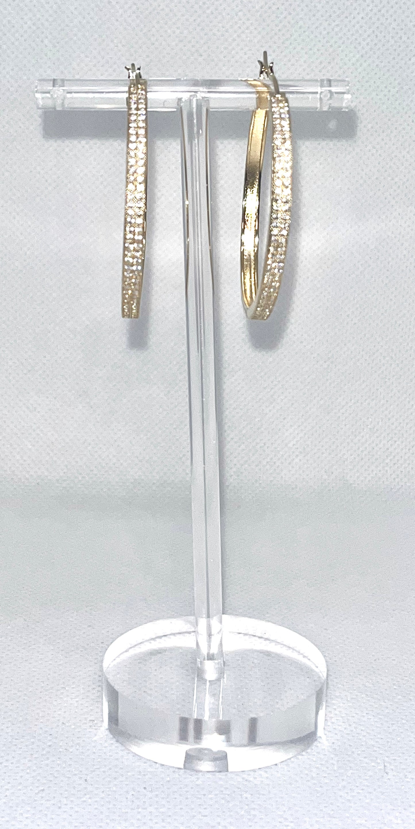 Gold Dipped Sterling Silver Earrings with Cubic Zirconia