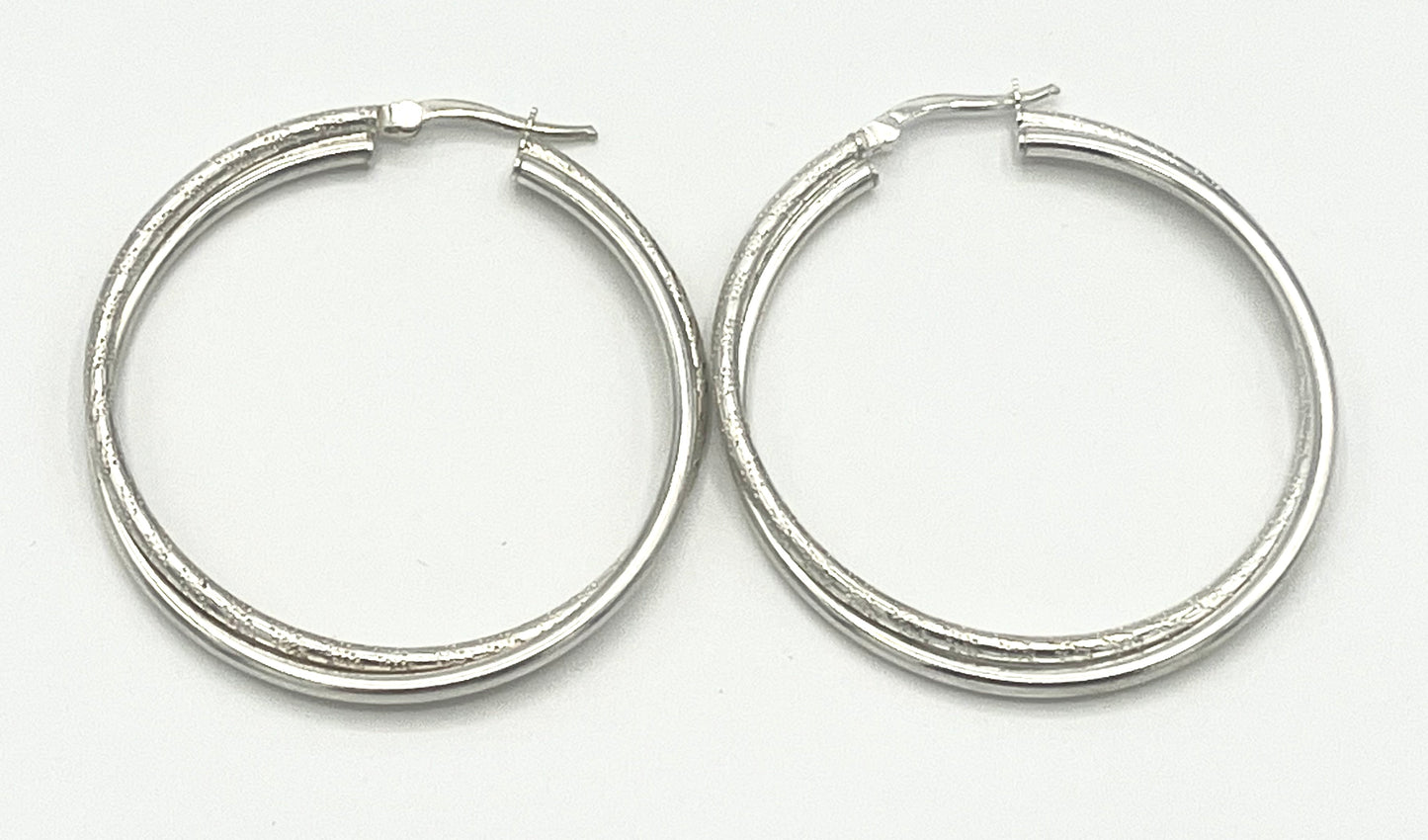 925 Sterling Intertwined Hoops - 44mm