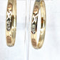 Gold Filled 57mm Bangle Design Hoops Diamond Cutting Finish Tri Tone