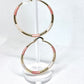 Gold Filled 50mm Large Hoop Hollow Design Diamond Cutting Finish Tri Tone