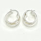 925 Sterling Silver Interwined Earrings - 25mm