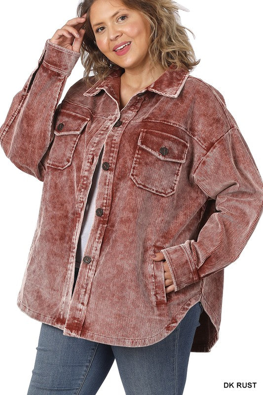 PREMIUM VINTAGE OVERSIZED CORDUROY SHACKET
