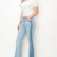 HIGH RISE BOOT CUT W/COLOR PANEL DETAIL JEANS