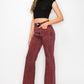 HIGH RISE FLARED LEG JEANS