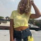 High Rise Paint Dipped Tie Dye Short