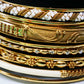 Gold & White Stackable Bangles 15 Pcs