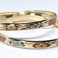 Gold Filled 57mm Bangle Design Hoops Diamond Cutting Finish Tri Tone