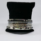 Silver & Black Stackable Bangles 8 Pcs