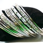 Silver & Grey Indian Bangles 16 PCS