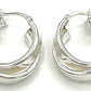 925 Sterling Silver Interwined Earrings - 25mm