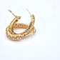 Gold Filled 35mm English Lock Earrings