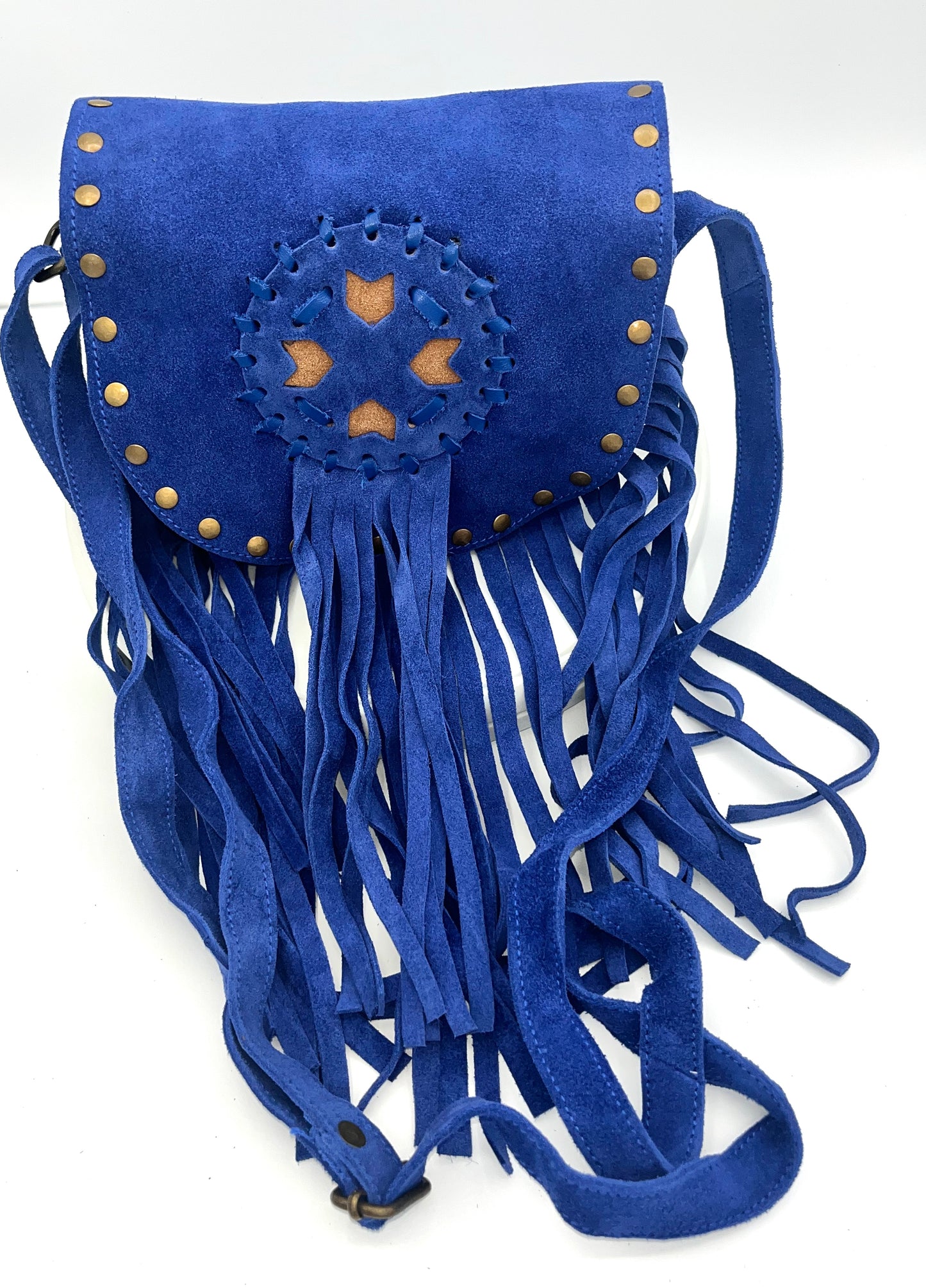 Suede Fringe Crossbody Bag