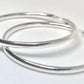 925 Sterling Silver Plain Hoop Earrings 70mm