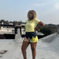 High Rise Paint Dipped Tie Dye Short