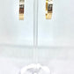 Gold Finish 30mm Small Hoop Greek Key Design Diamond Cutting Finish Golden Tone