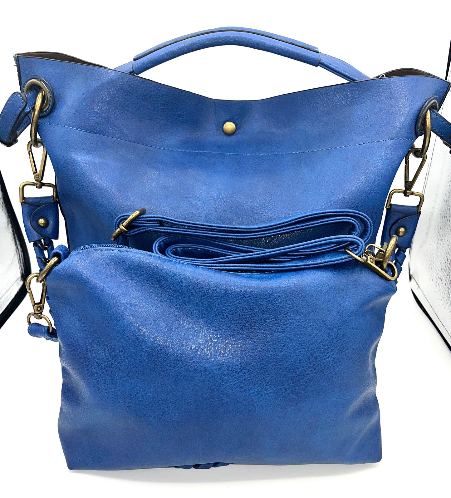 Royal Blue Shoulder Bag with extra Crossbody Bag