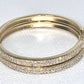Gold Dipped Sterling Silver Earrings with Cubic Zirconia