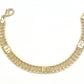 Gold Filled Fancy Link Anklet Polished Finish Golden Tone