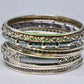 Silver & Grey Indian Bangles 16 PCS