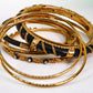 Black & Gold Stackable Bangles 9 Pcs