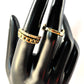Gold Filled Ring w. Link & Diamond design / one size Fits all
