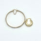 Gold Finish 26mm Small Hoop Hollow Design Diamond Cutting Finish Golden Tone