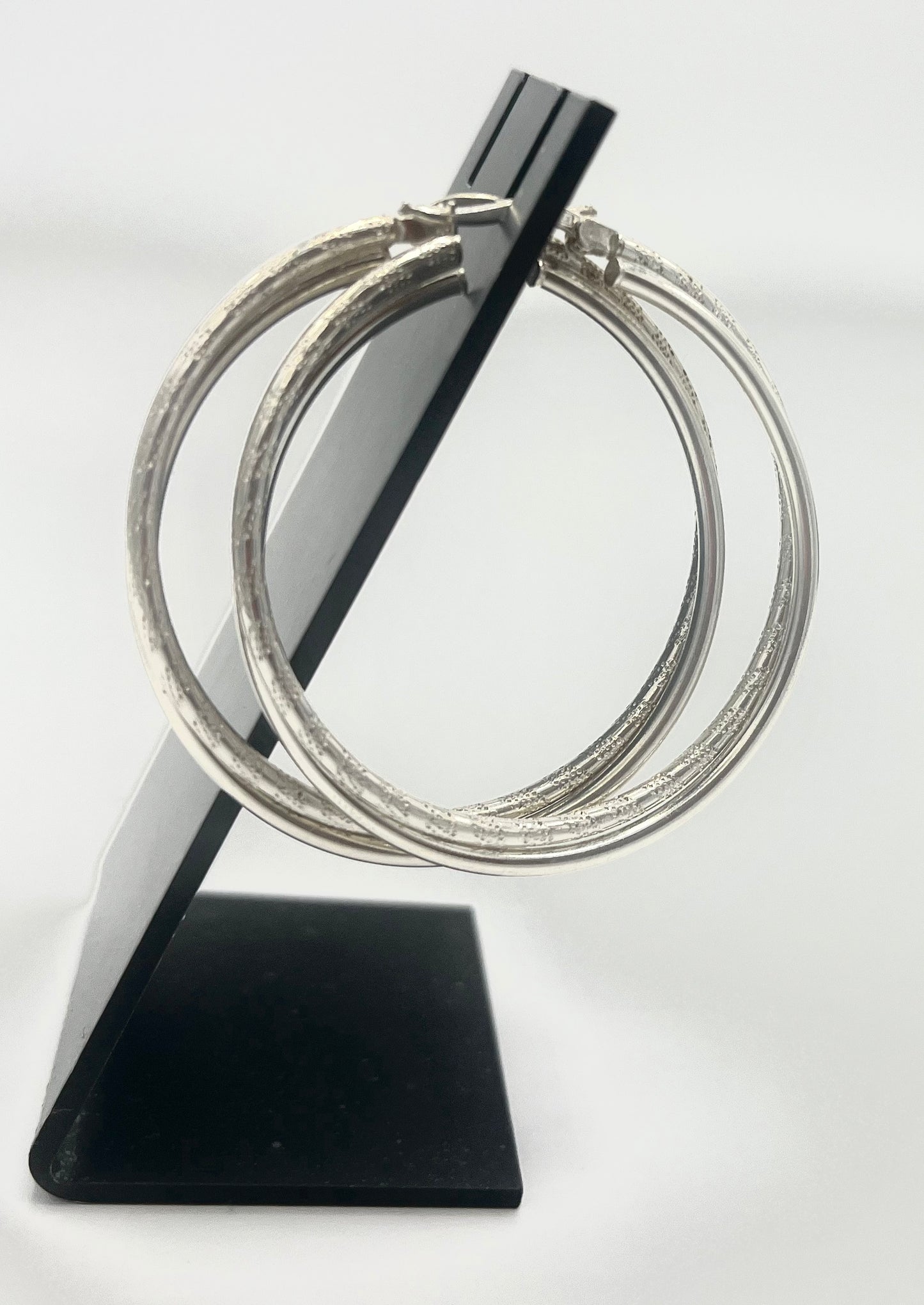 925 Sterling Intertwined Hoops - 44mm