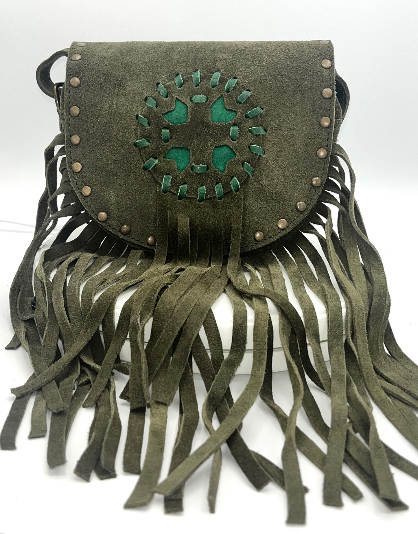 Suede Fringe Crossbody Bag