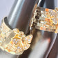 Gold Filled Multi Stone Ring Semanario and Butterfly Design With Crystal Gold Tone