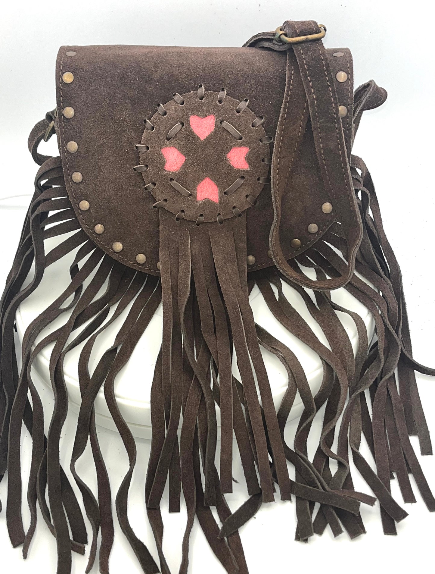 Suede Fringe Crossbody Bag