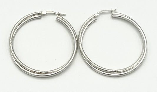 925 Sterling Intertwined Hoops - 44mm