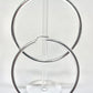 925 Sterling Silver Plain Hoop Earrings 70mm