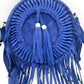 Suede Fringe Oval Shoulder Bag