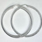 925 Sterling Silver Plain Hoop Earrings 70mm