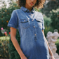 Mini Denim Shirt Dress