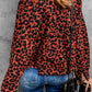Double Take Leopard Print Raw Hem Jacket