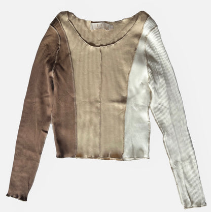 Patch Work Paneled Long Sleeve Shirt!