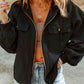 Zip-Up Drawstring Hooded Jacket