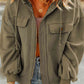 Zip-Up Drawstring Hooded Jacket