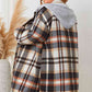 Plaid Drop Shoulder Hooded Coat